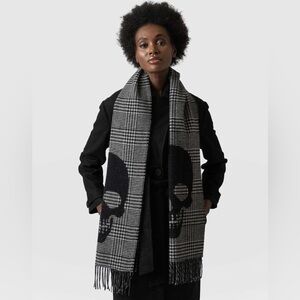Saint + Sofia Blake Skull Wool Scarf NWT